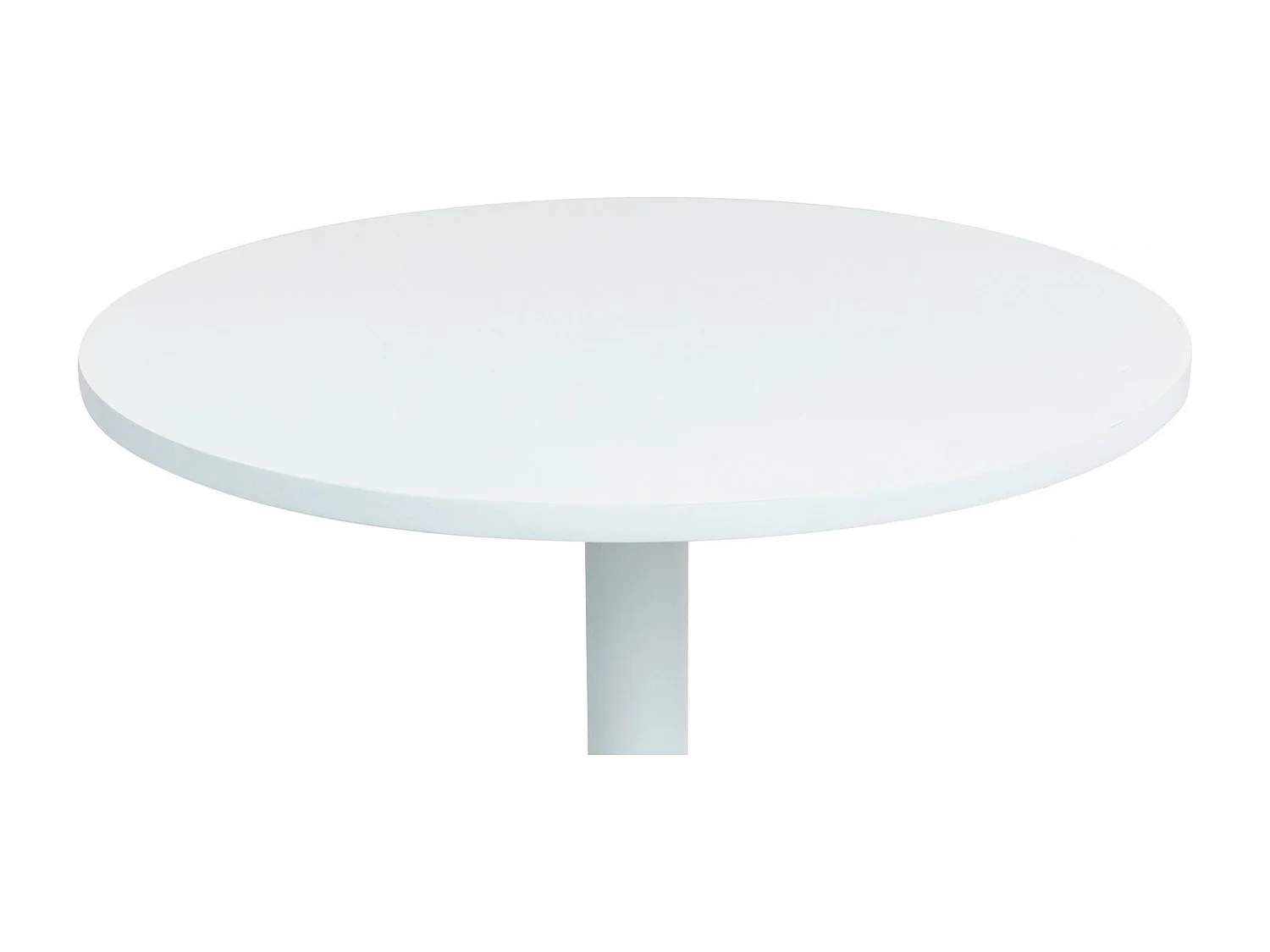 Table haute - rond Ø 75 cm - Bois - Blanc / Blanc - Hereford