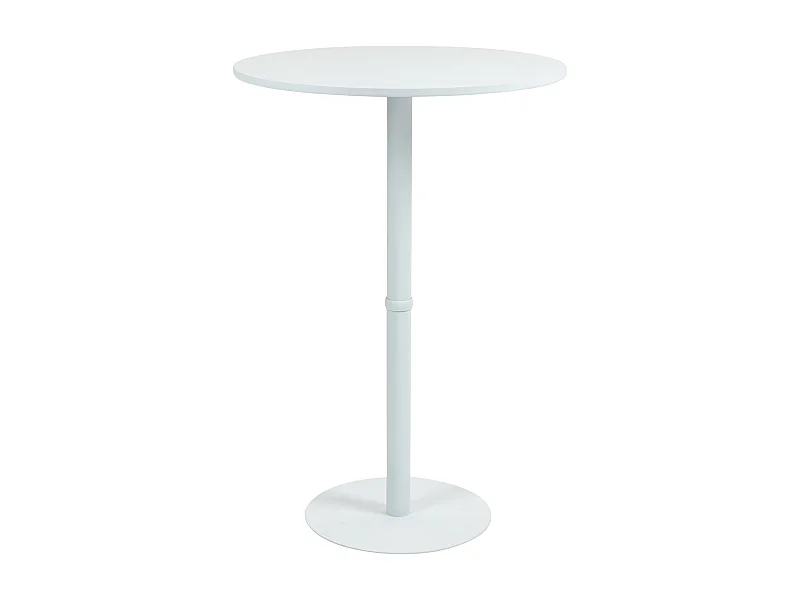 Table haute - rond Ø 75 cm - Bois - Blanc / Blanc - Hereford