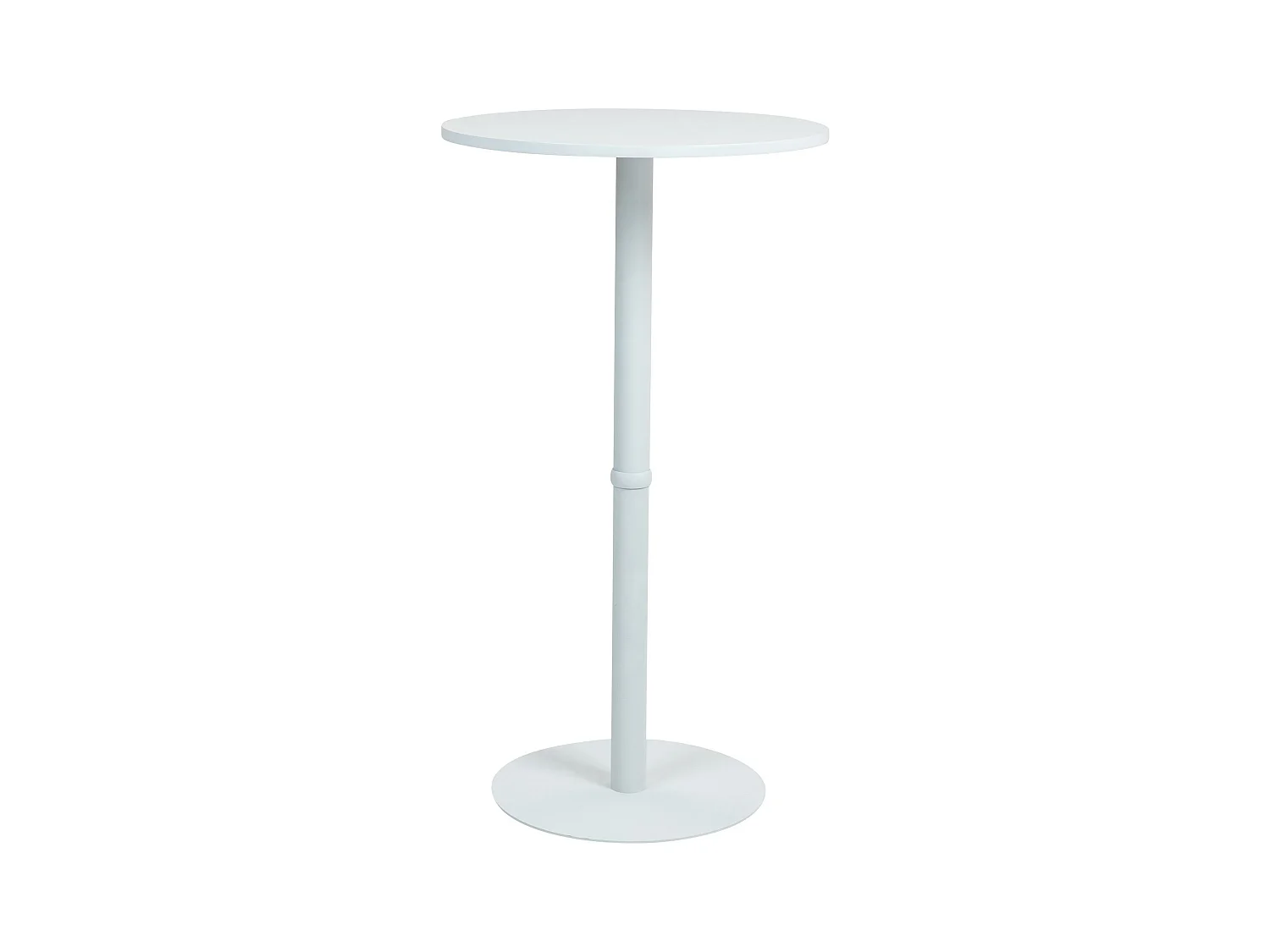 Table haute - rond Ø 60 cm - Bois - Blanc / Blanc - Hereford