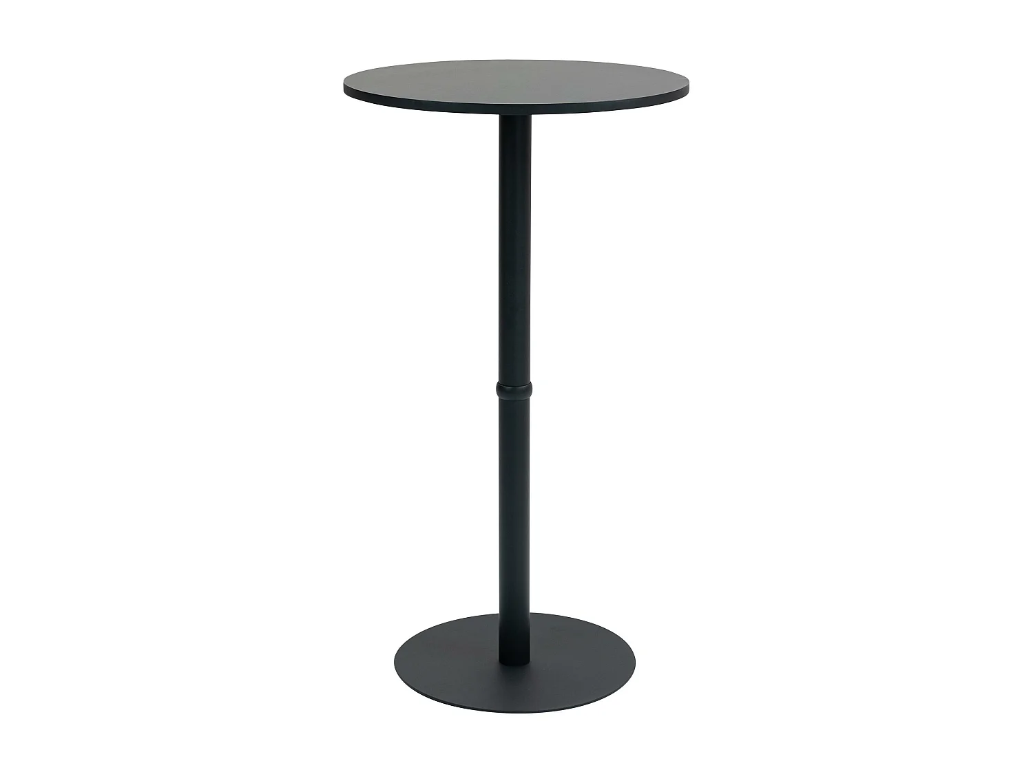 Table haute - rond Ø 60 cm - Bois - Noir / Noir - Hereford