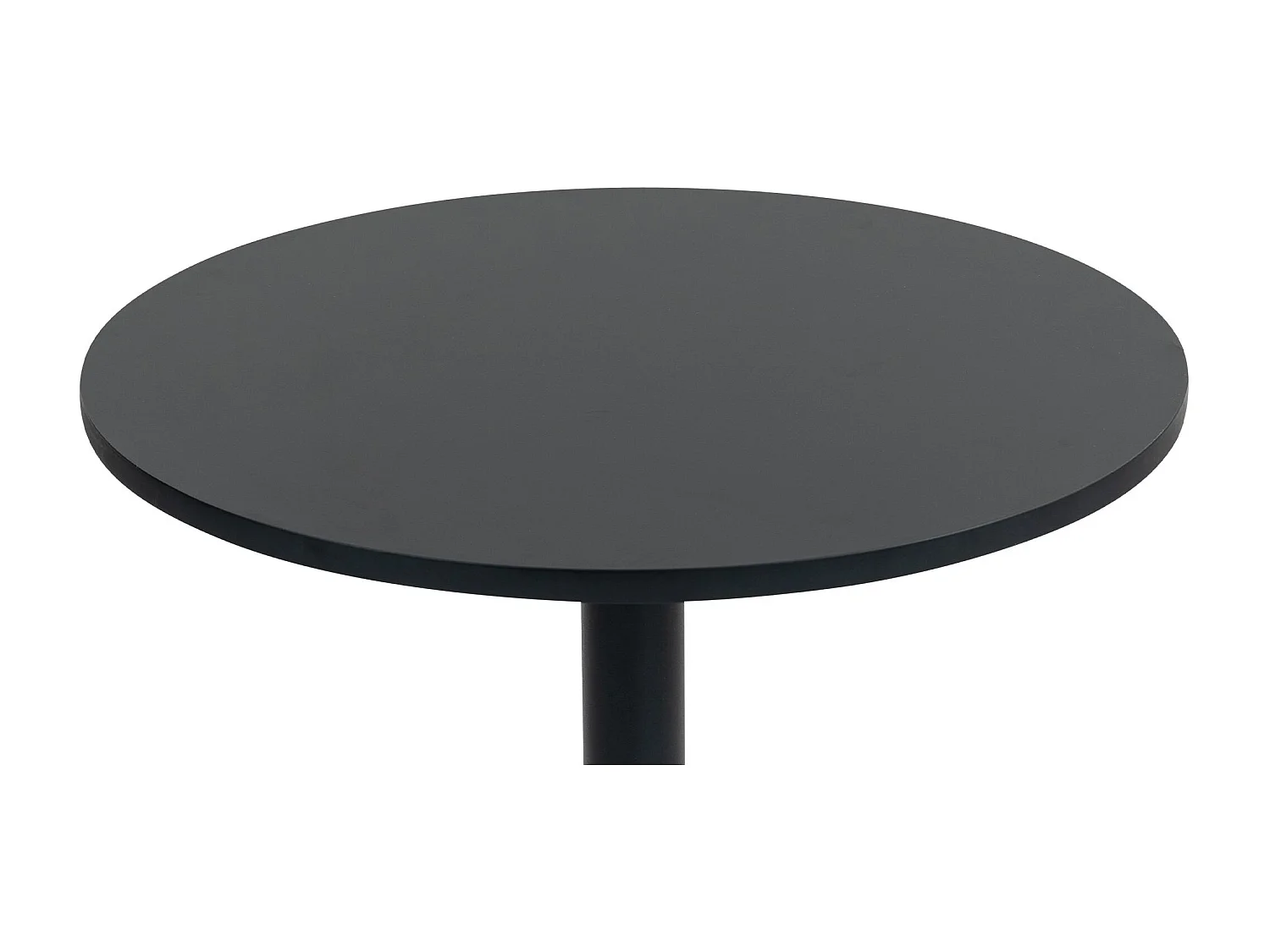 Table haute - rond Ø 60 cm - Bois - Noir / Noir - Hereford