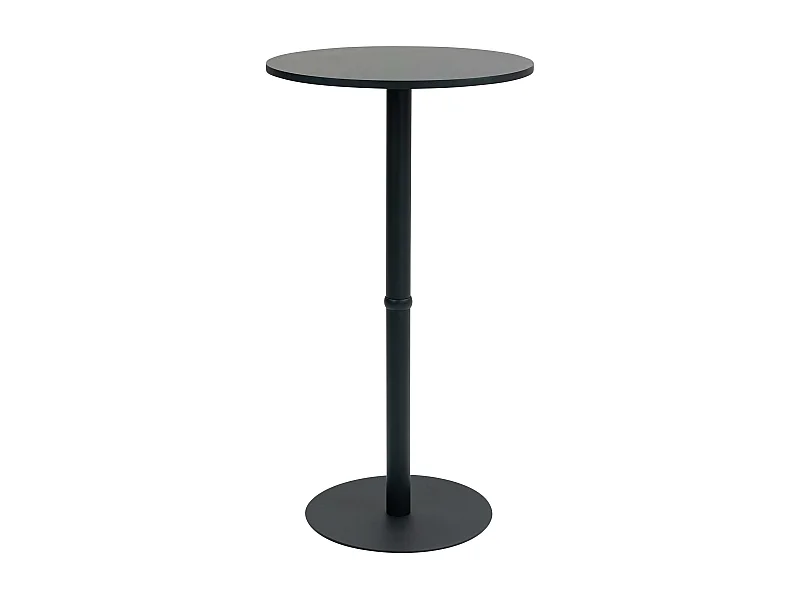 Table haute - rond Ø 60 cm - Bois - Noir / Noir - Hereford