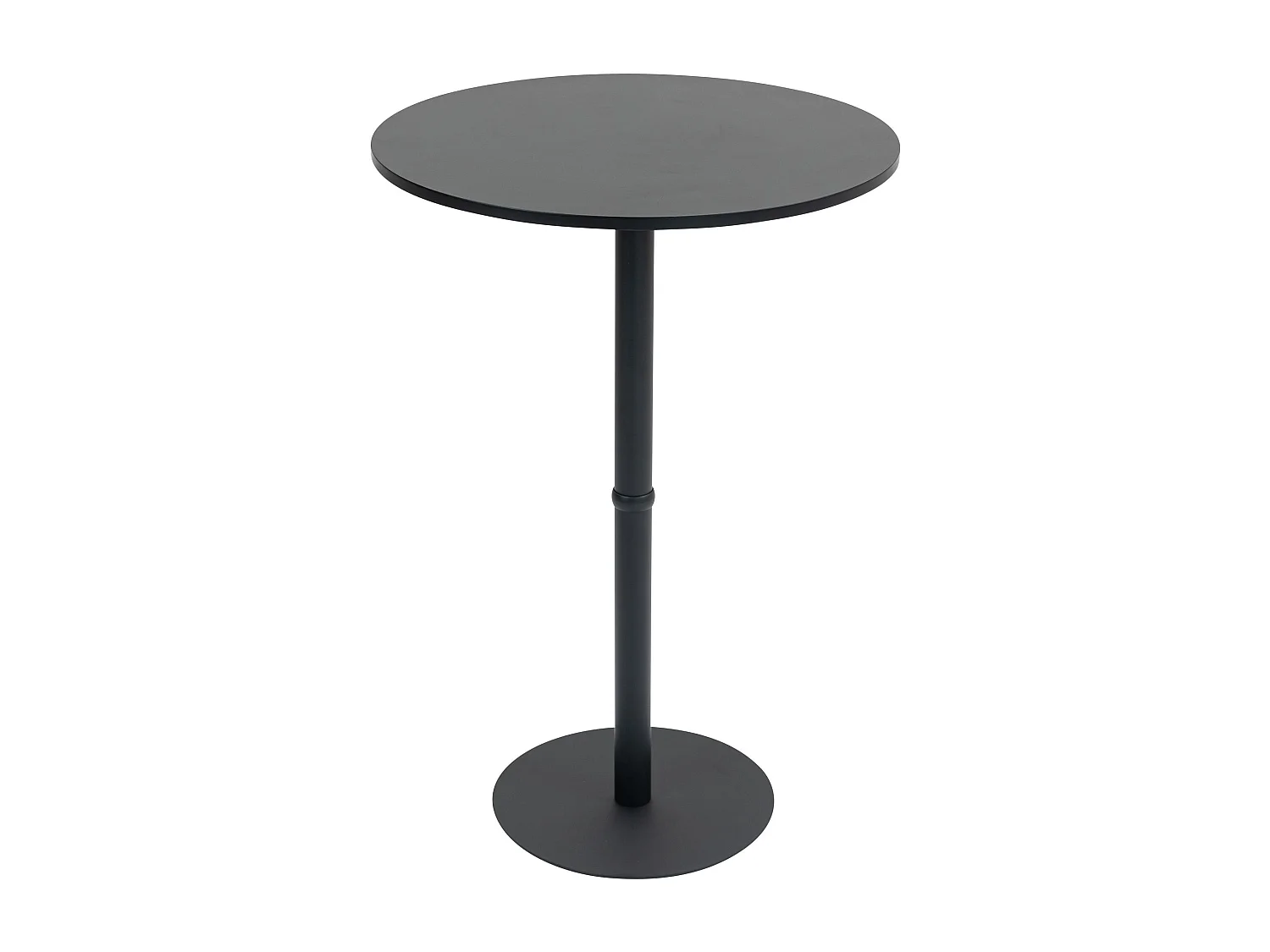 Table haute - rond Ø 75 cm - Bois - Noir / Noir - Hereford