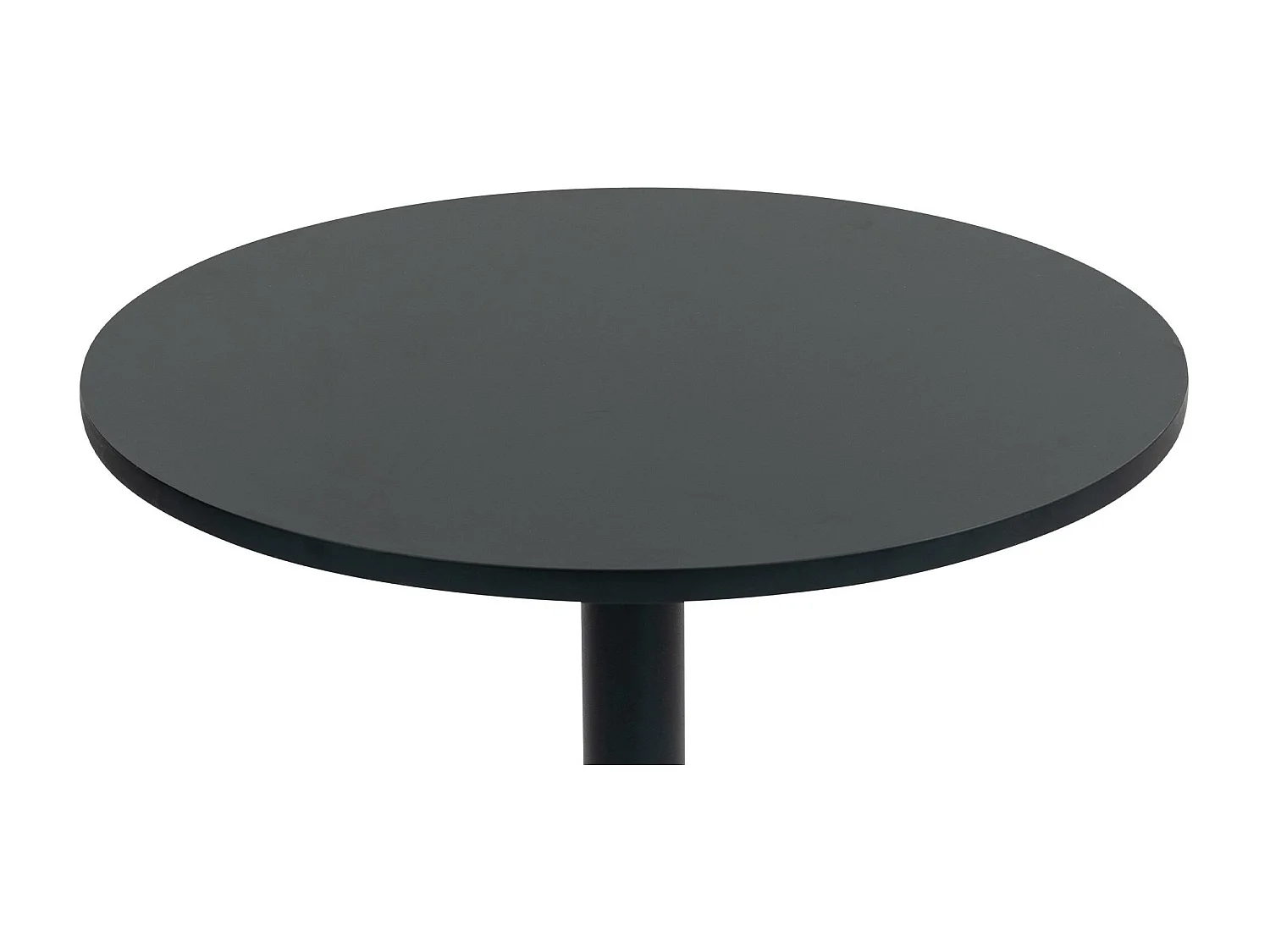Table haute - rond Ø 75 cm - Bois - Noir / Noir - Hereford