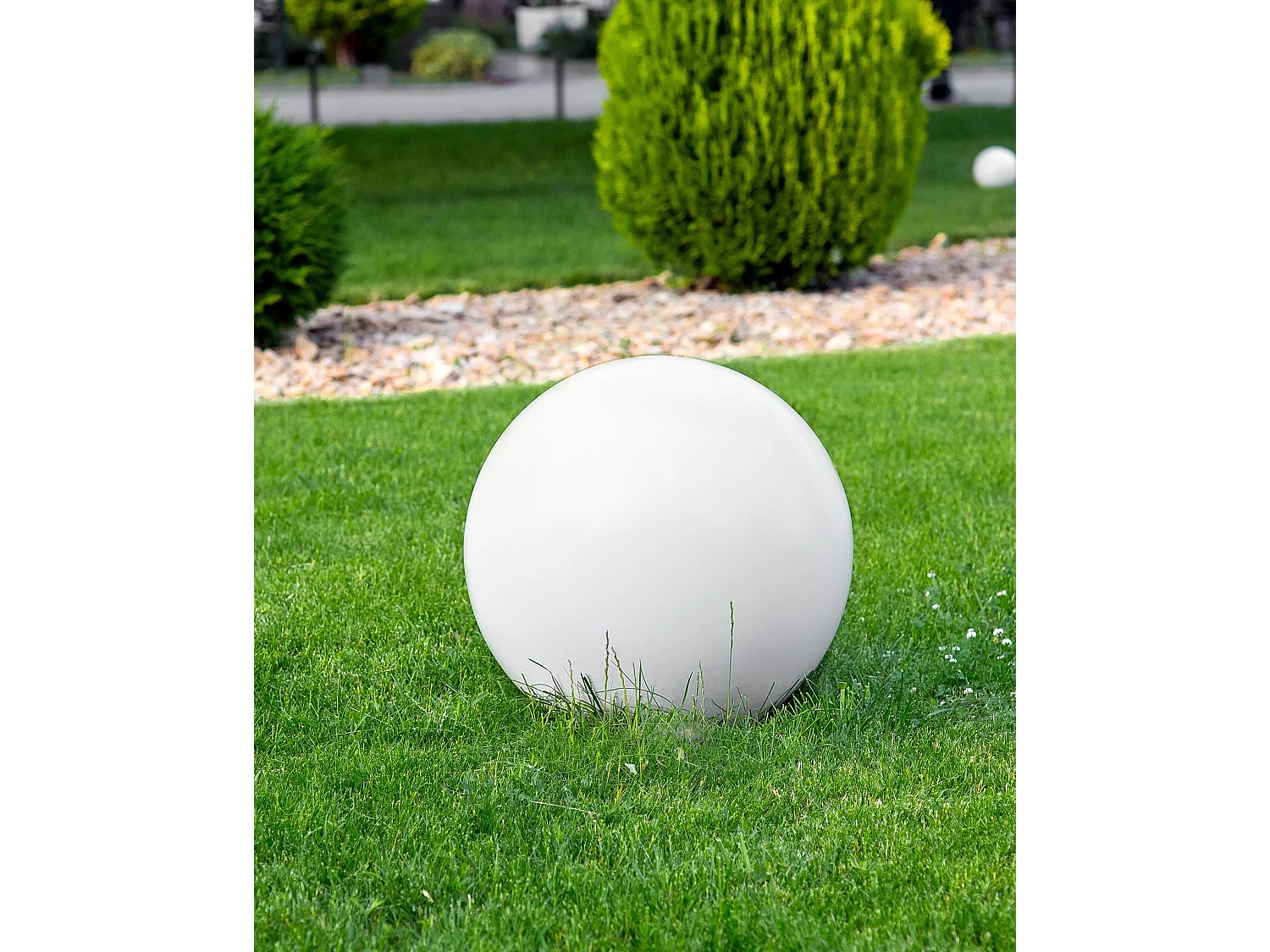 Lampe boule d'extérieur LED JOCOY Avec télécommande Blanc