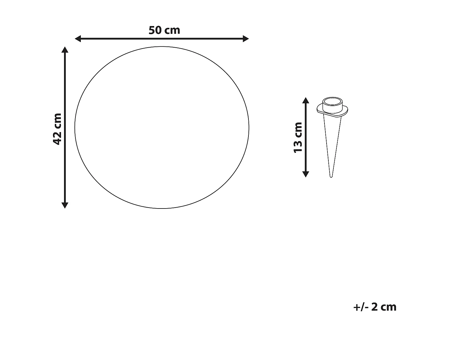 Lampe boule d'extérieur LED JOCOY Avec télécommande Blanc