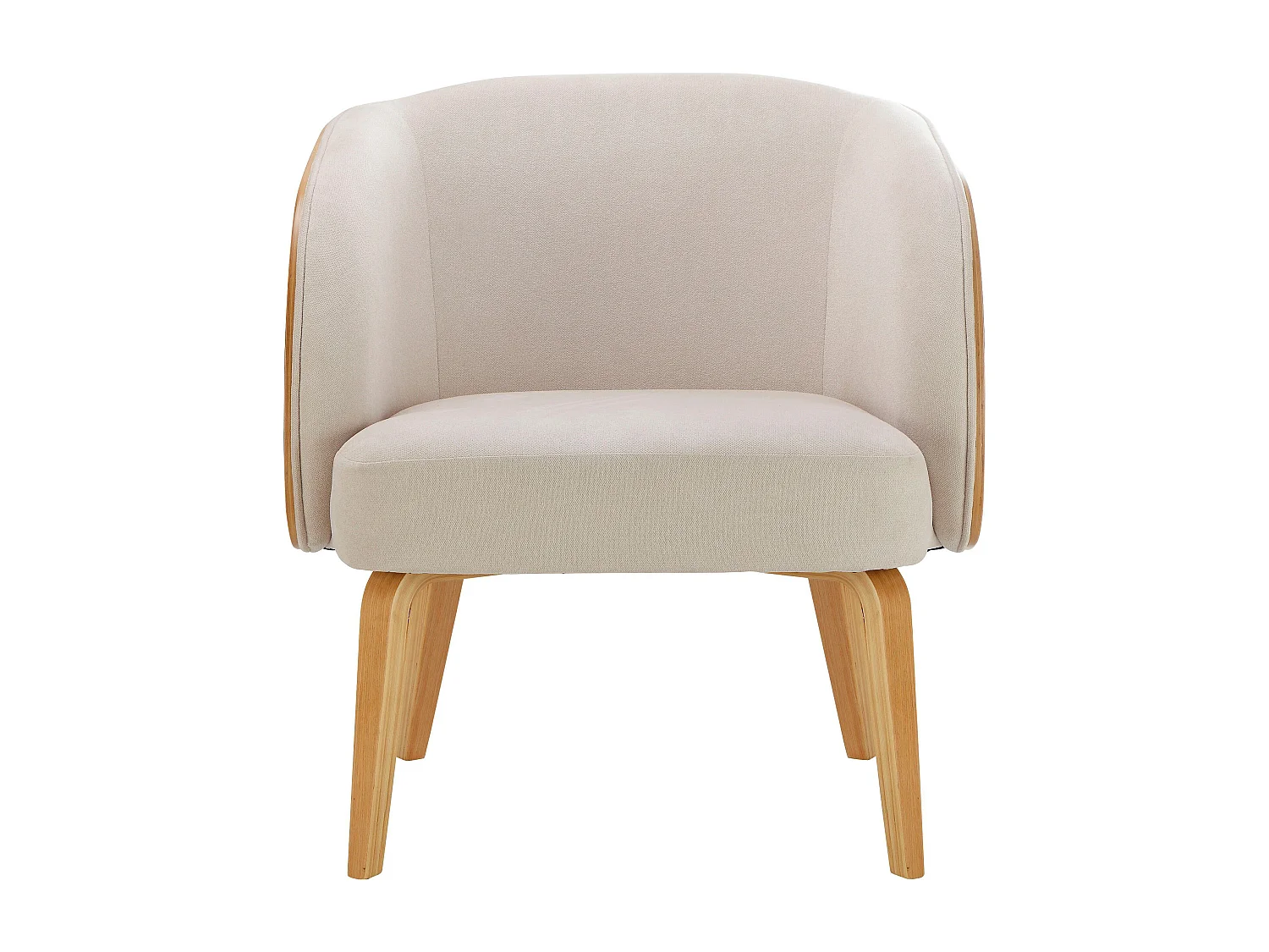 Alzey | Sillón en teddy blanco roto