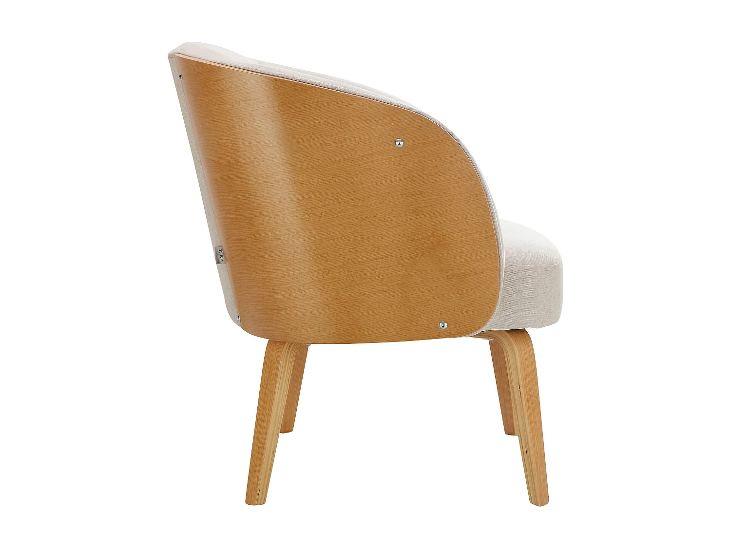 Alzey | Fauteuil en teddy blanc cassé