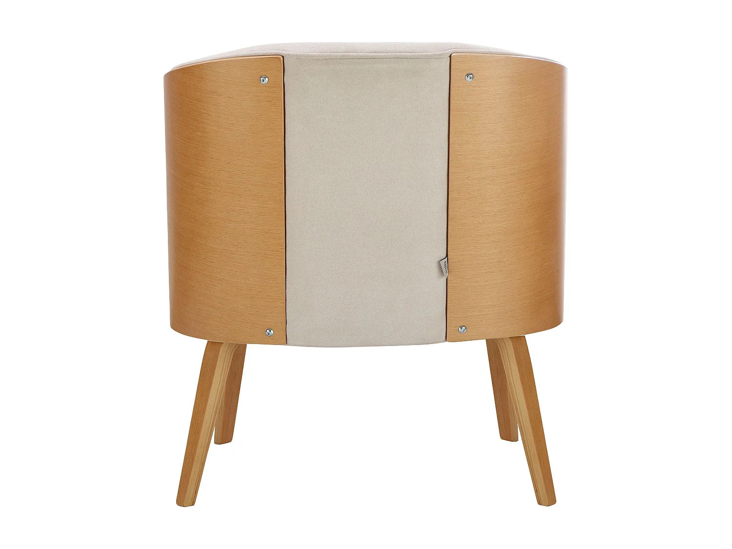 Alzey | Fauteuil en teddy blanc cassé