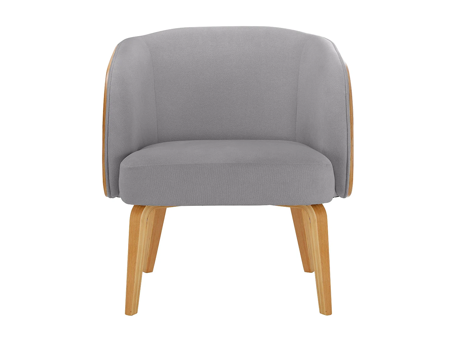 Alzey | Fauteuil in zachte stof grijs