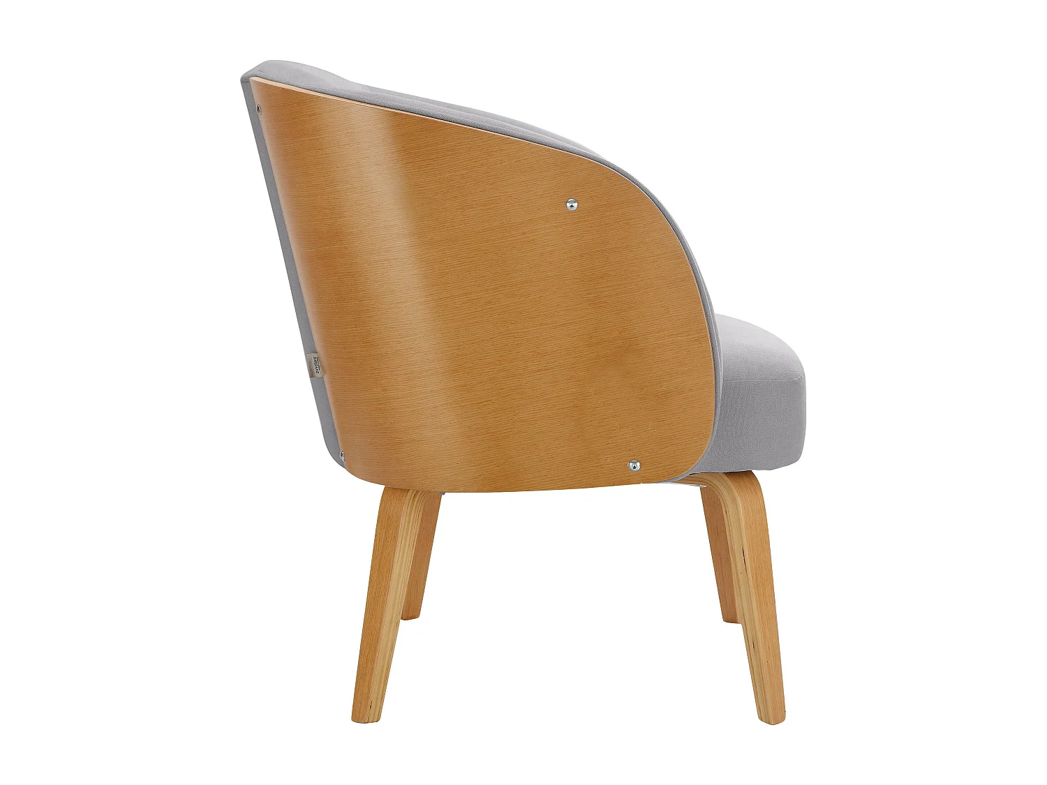 Alzey | Fauteuil in zachte stof grijs