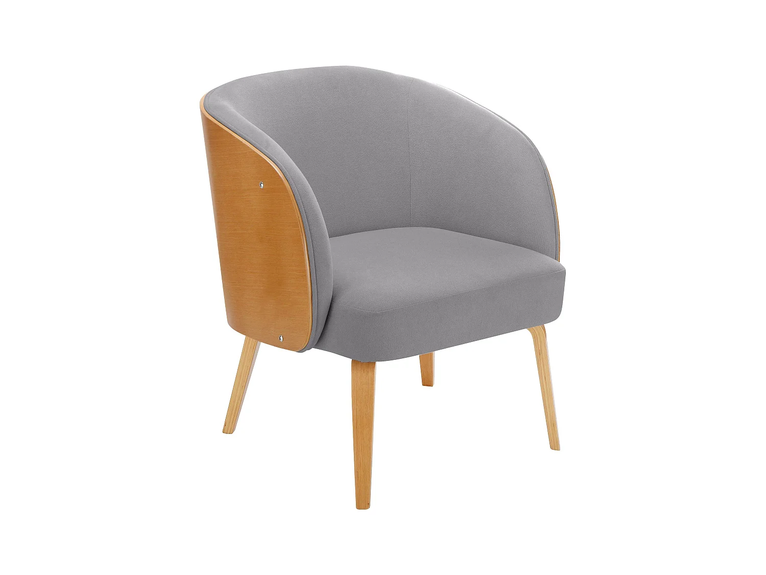 Alzey | Fauteuil en tissu doux gris