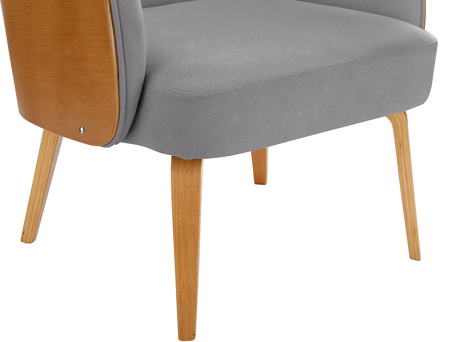 Alzey | Fauteuil en tissu doux gris