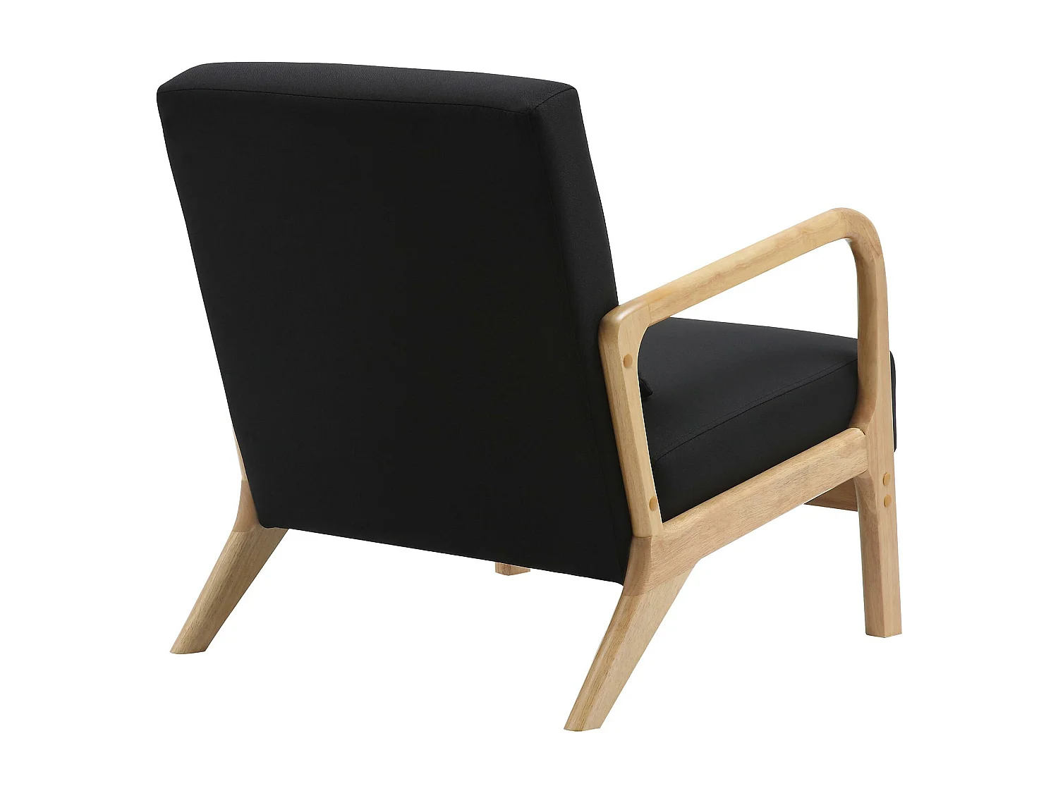 Fauteuil - Bois - Noir - Hibbing