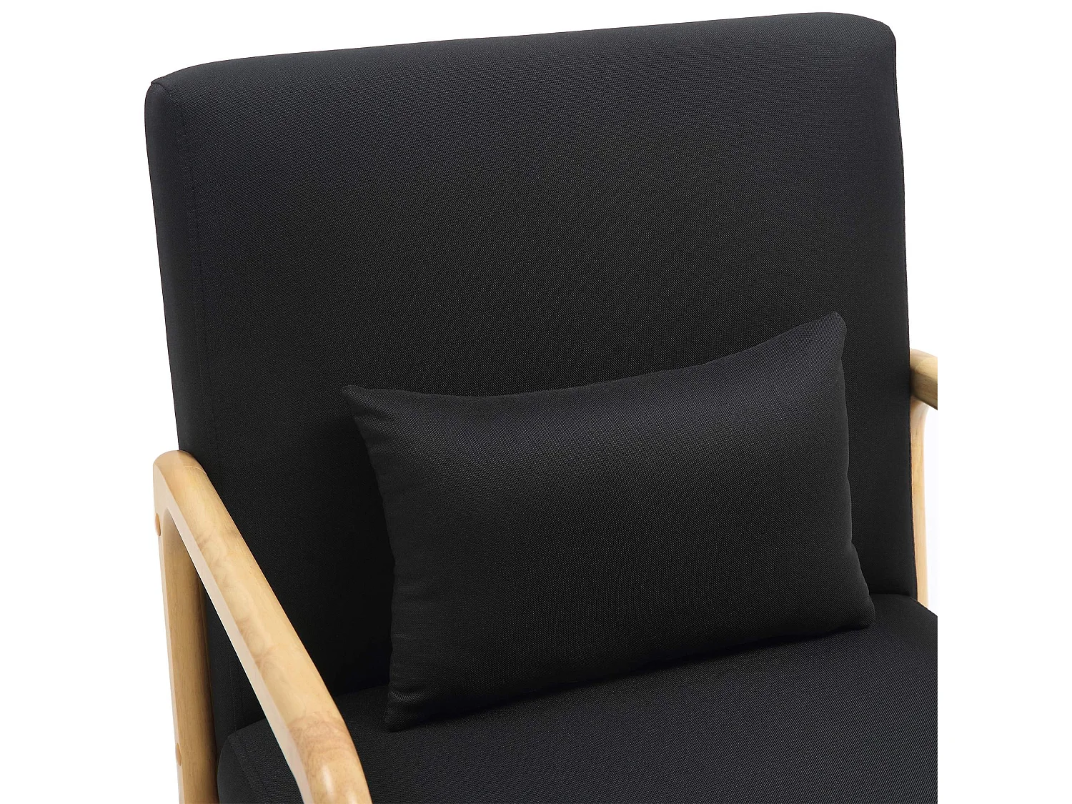 Fauteuil - Bois - Noir - Hibbing