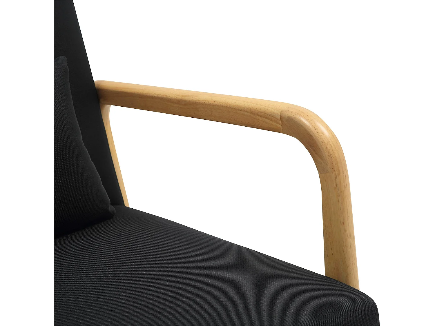 Fauteuil - Bois - Noir - Hibbing