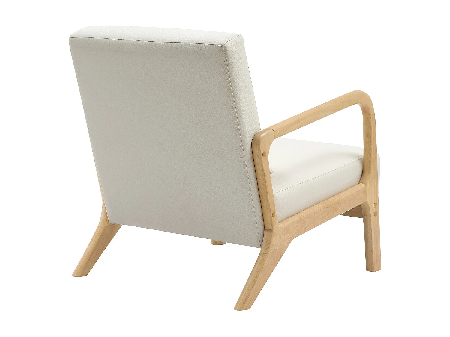 Fauteuil - Bois - Crème - Hibbing