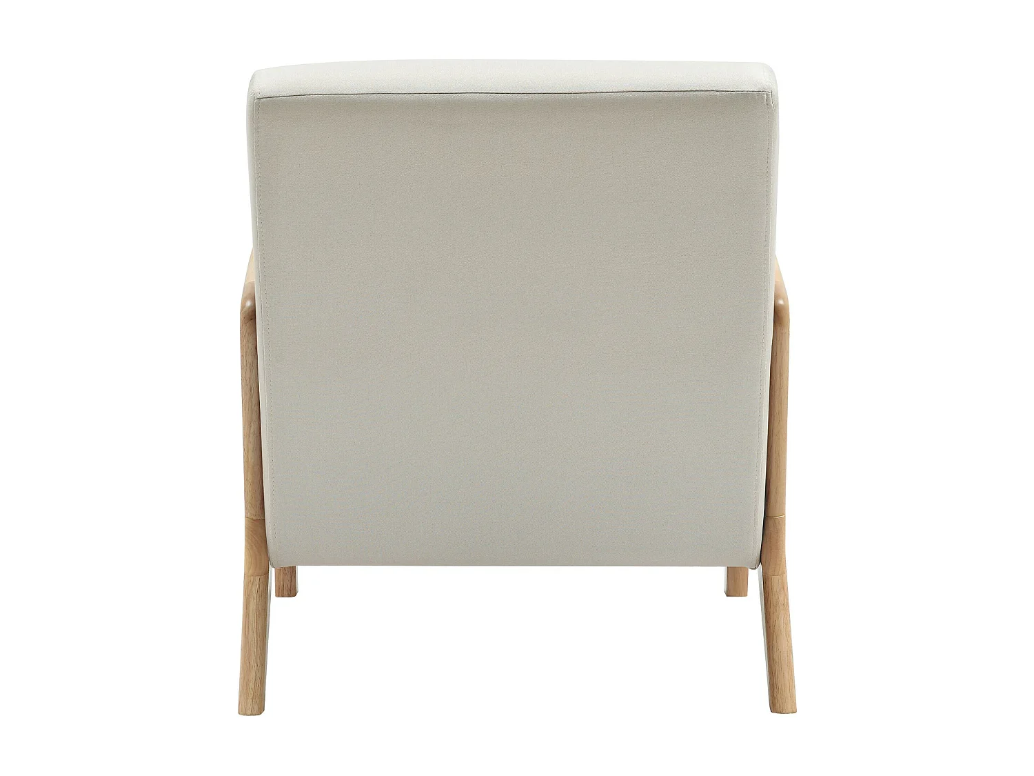 Fauteuil - Bois - Crème - Hibbing