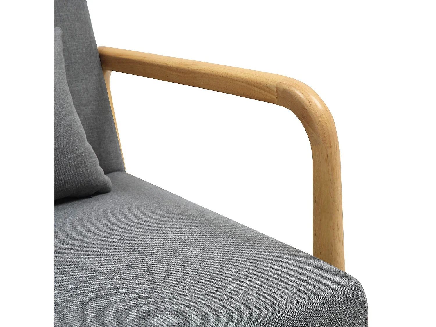 Fauteuil - Bois - Gris clair - Hibbing