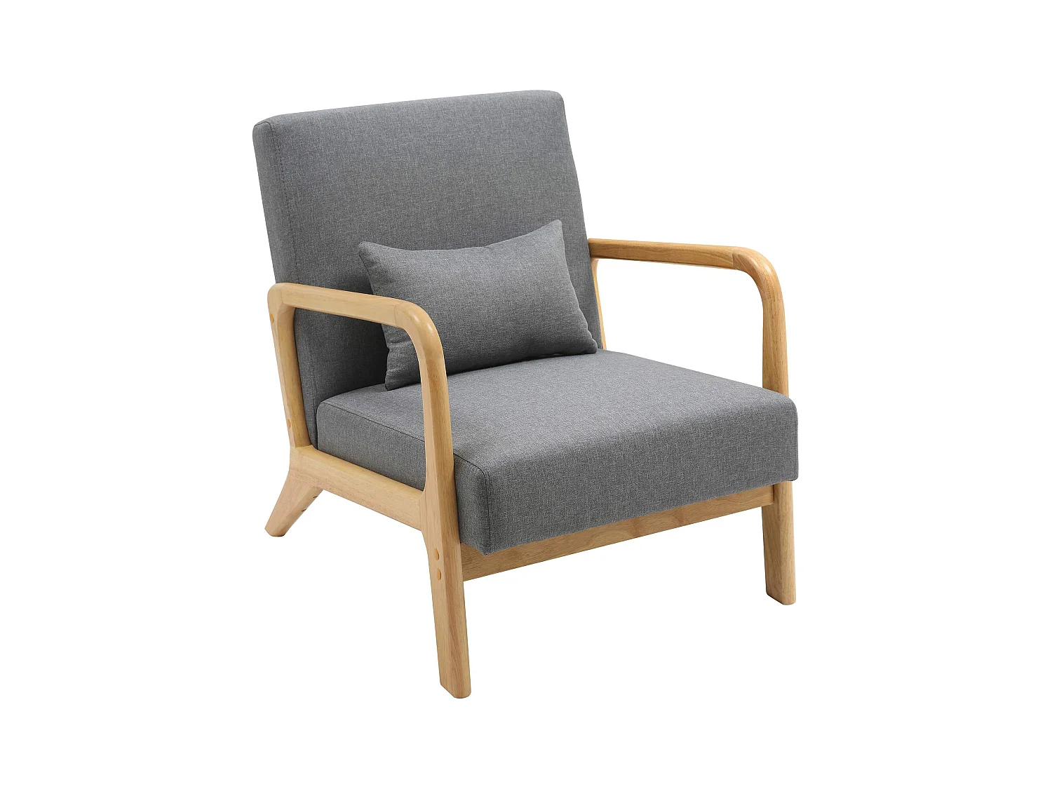 Fauteuil - Bois - Gris clair - Hibbing