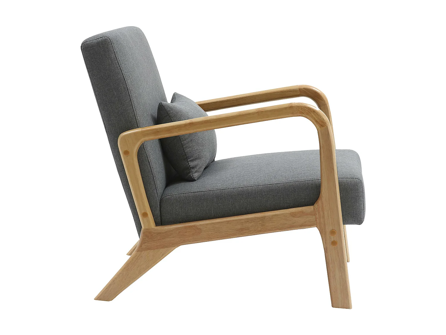 Fauteuil - Bois - Gris clair - Hibbing