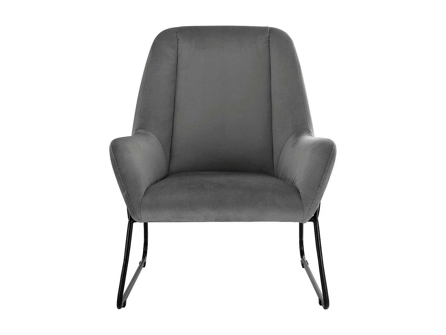 Casero | Fauteuil in fluweel zwart grijs