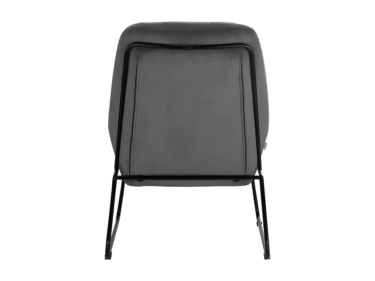 Casero | Fauteuil in fluweel zwart grijs