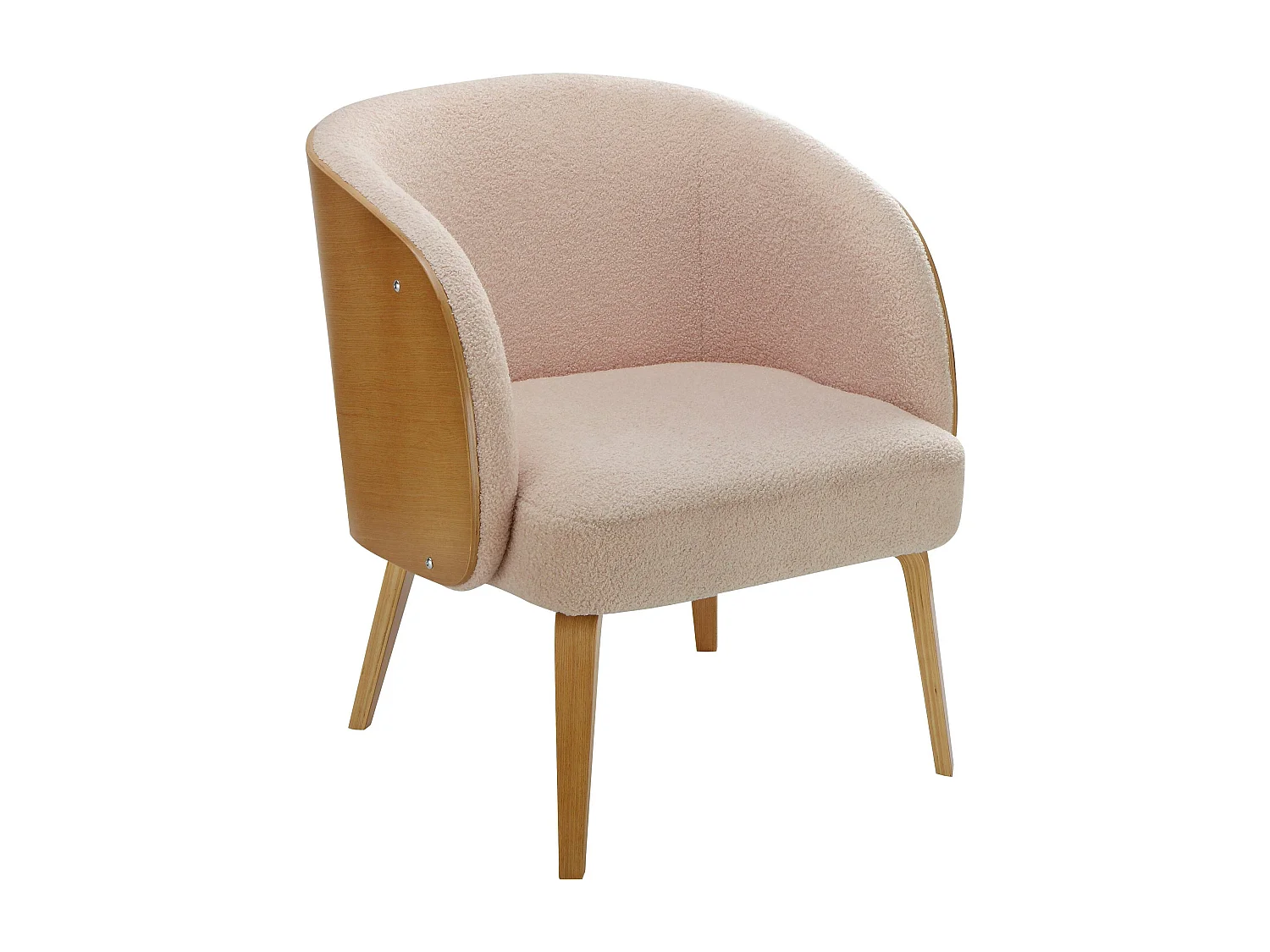 Alzey | Fauteuil in zachte stof beige