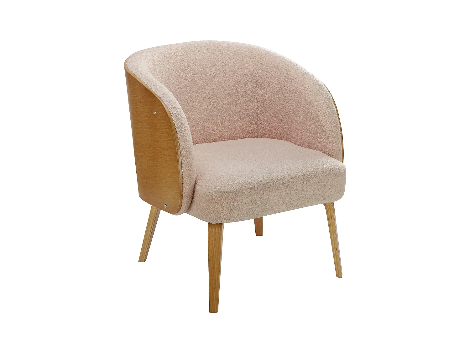 Alzey | Fauteuil en tissu doux beige