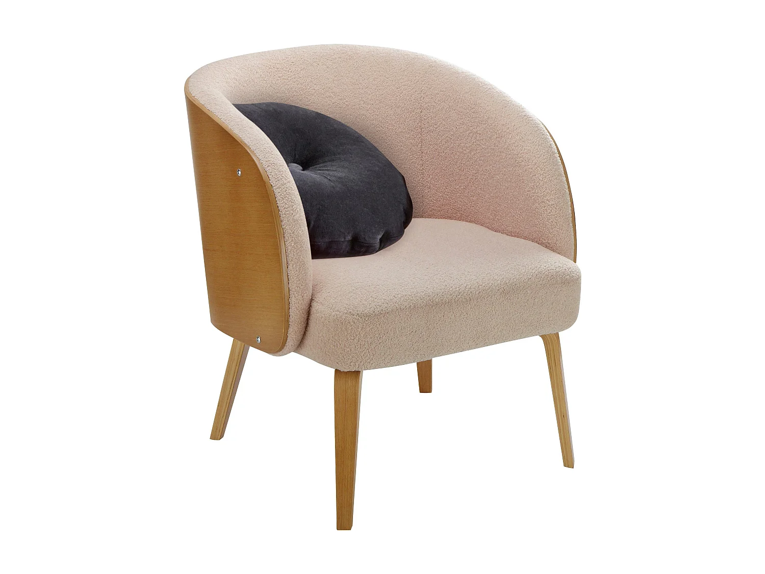 Alzey | Fauteuil en tissu doux beige