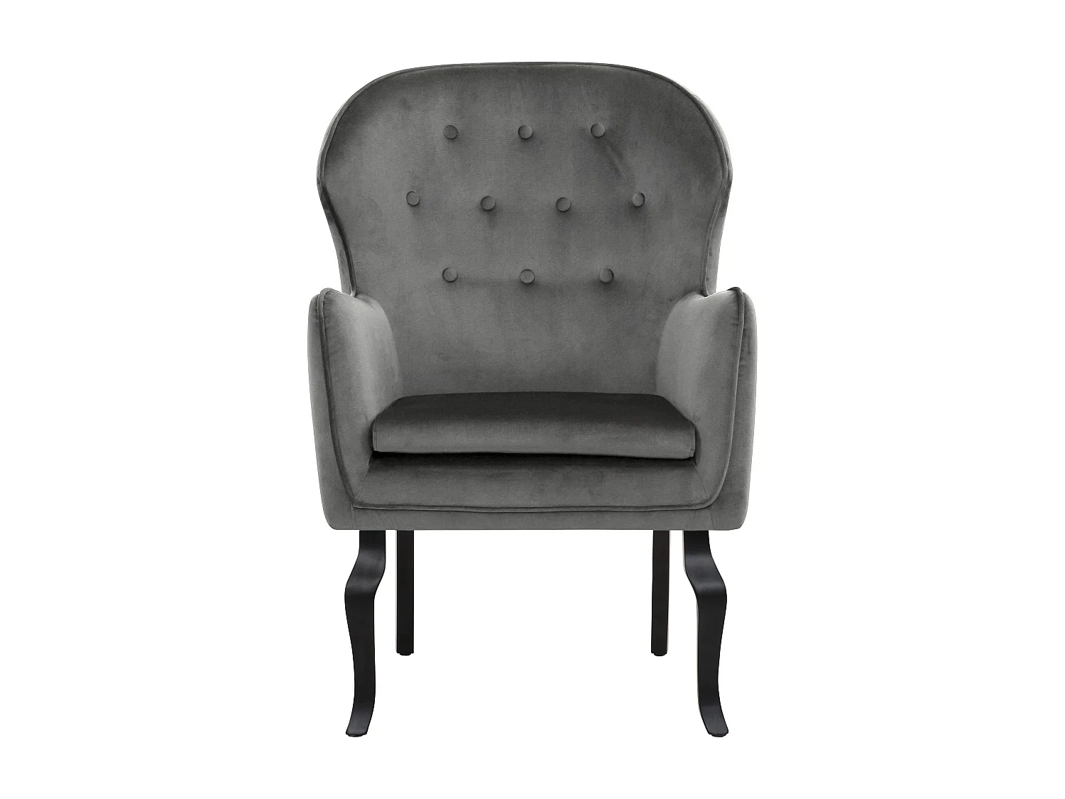 Houston | Fauteuil en velours gris