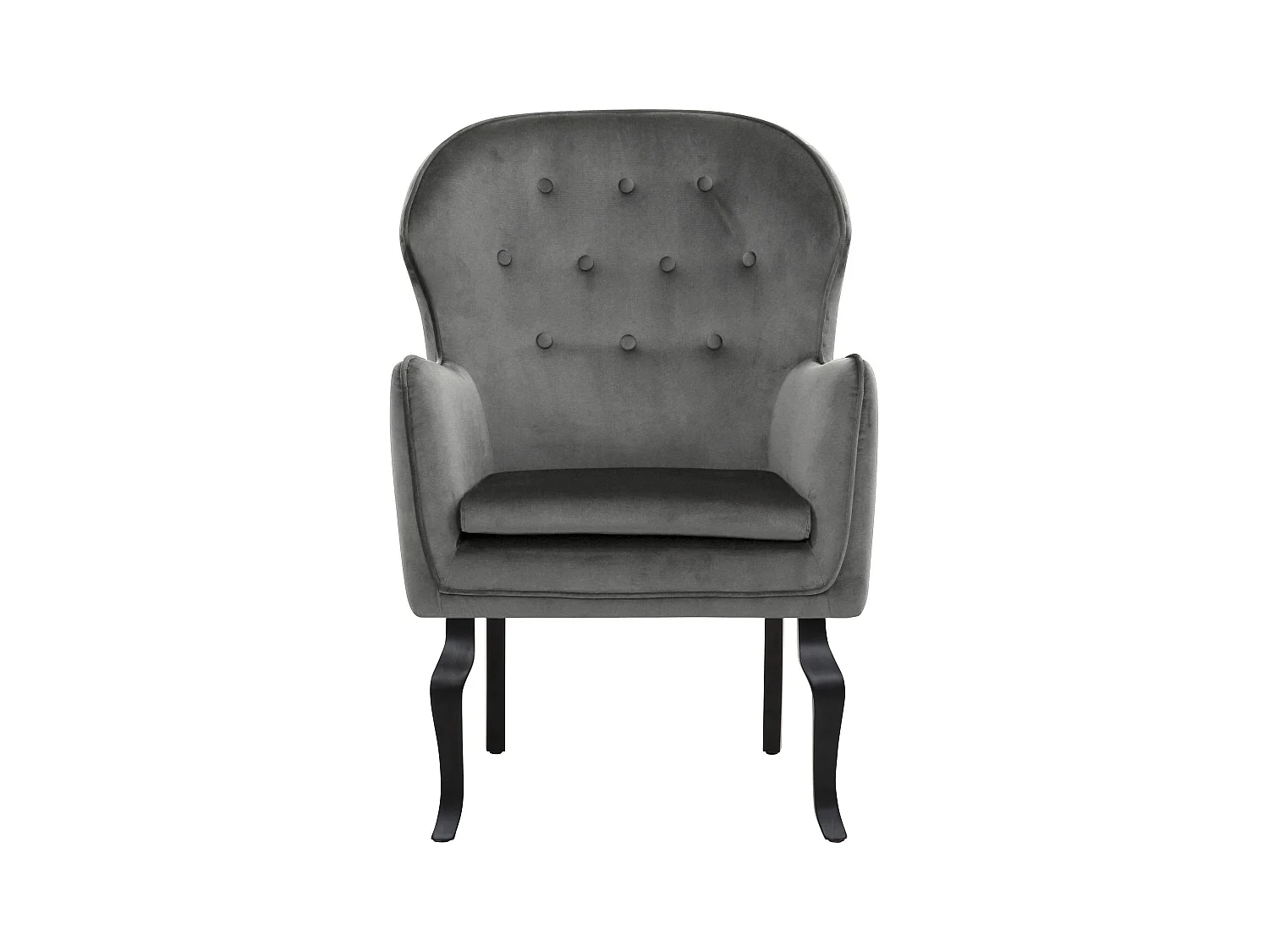 Houston | Fauteuil in fluweel grijs