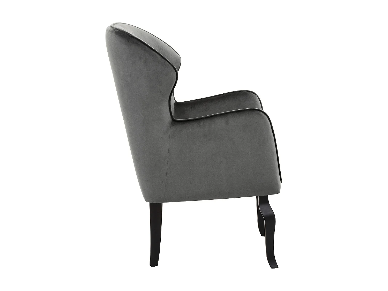 Houston | Fauteuil en velours gris