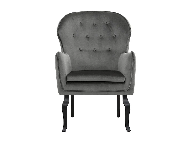 Houston | Fauteuil en velours gris