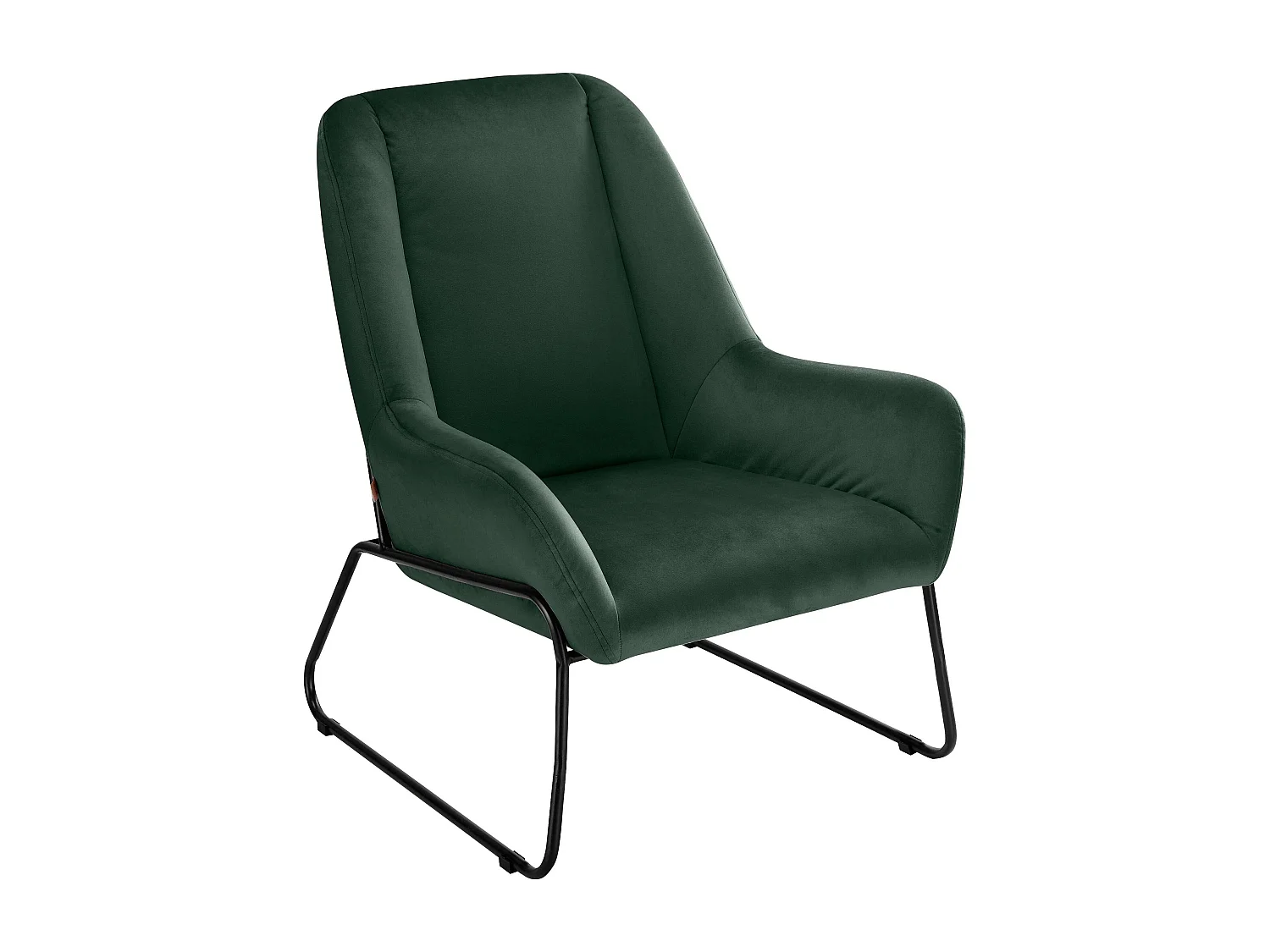 Casero | Poltrona in velluto nero verde