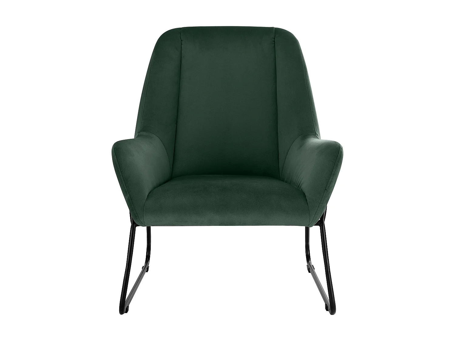 Casero | Poltrona in velluto nero verde