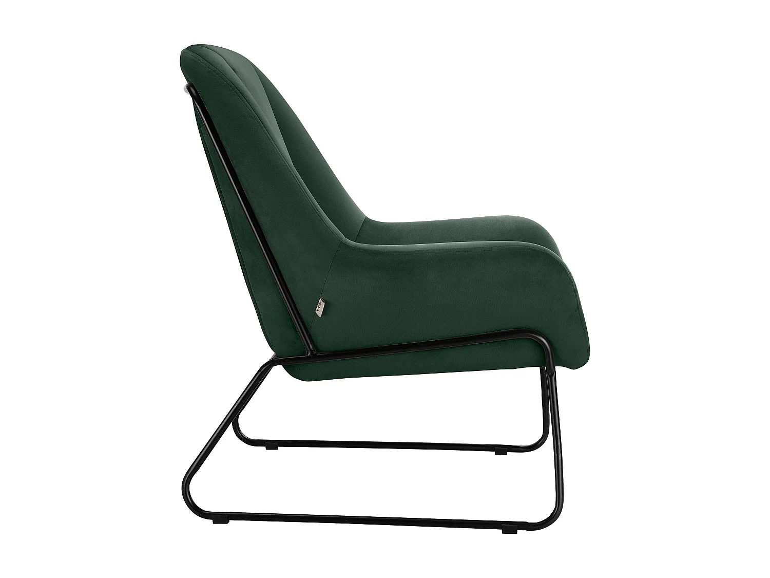 Casero | Poltrona in velluto nero verde