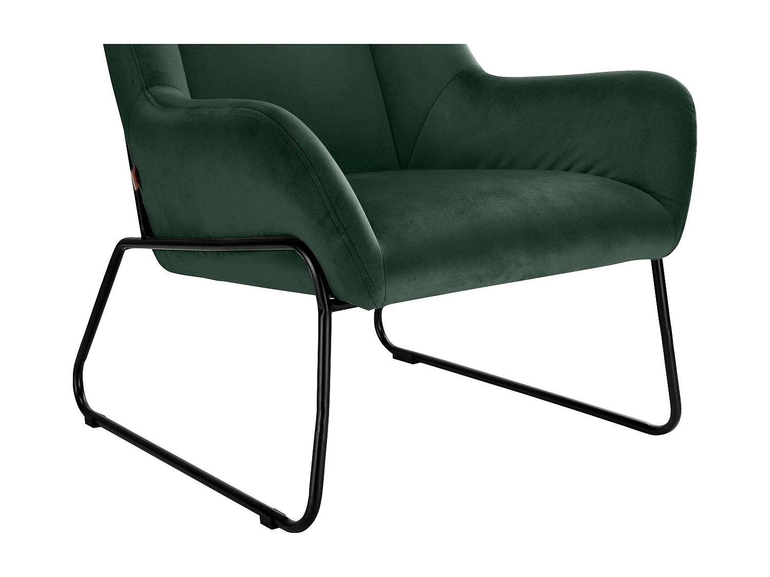 Casero | Poltrona in velluto nero verde