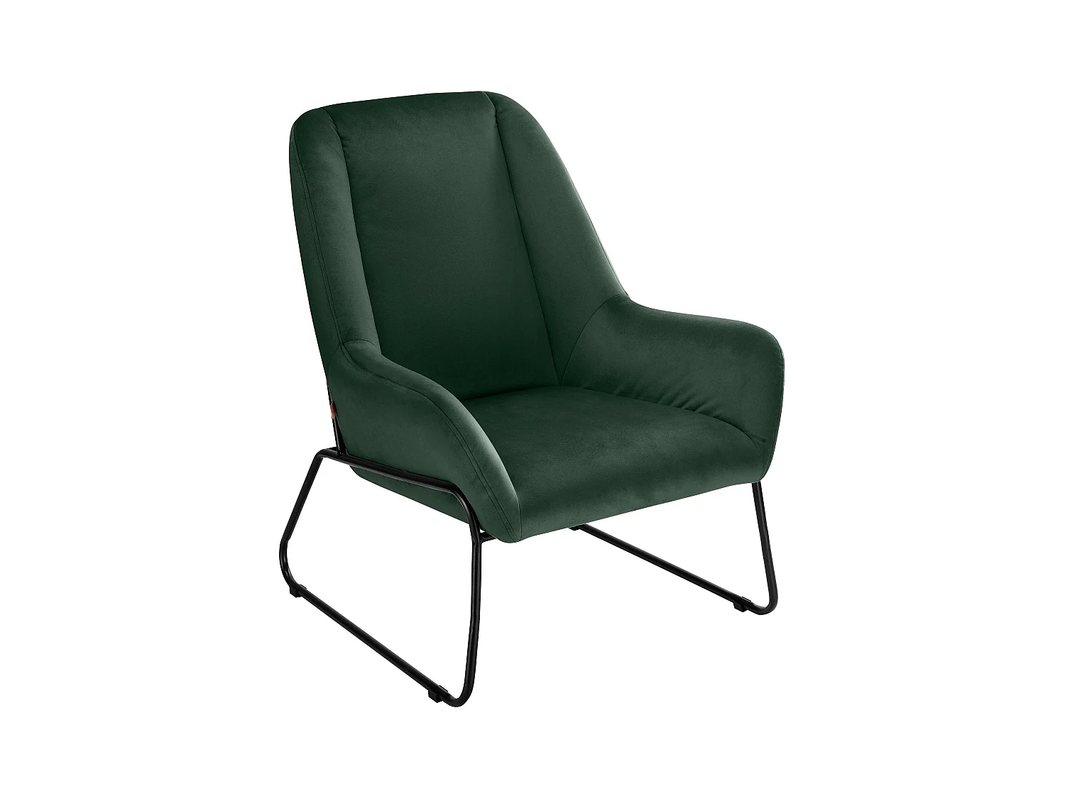 Casero | Fauteuil en velours noir vert