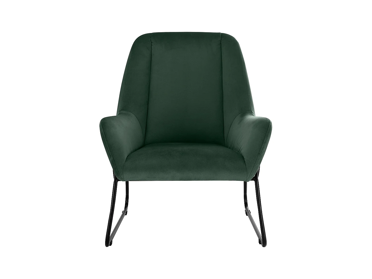 Casero | Fauteuil en velours noir vert