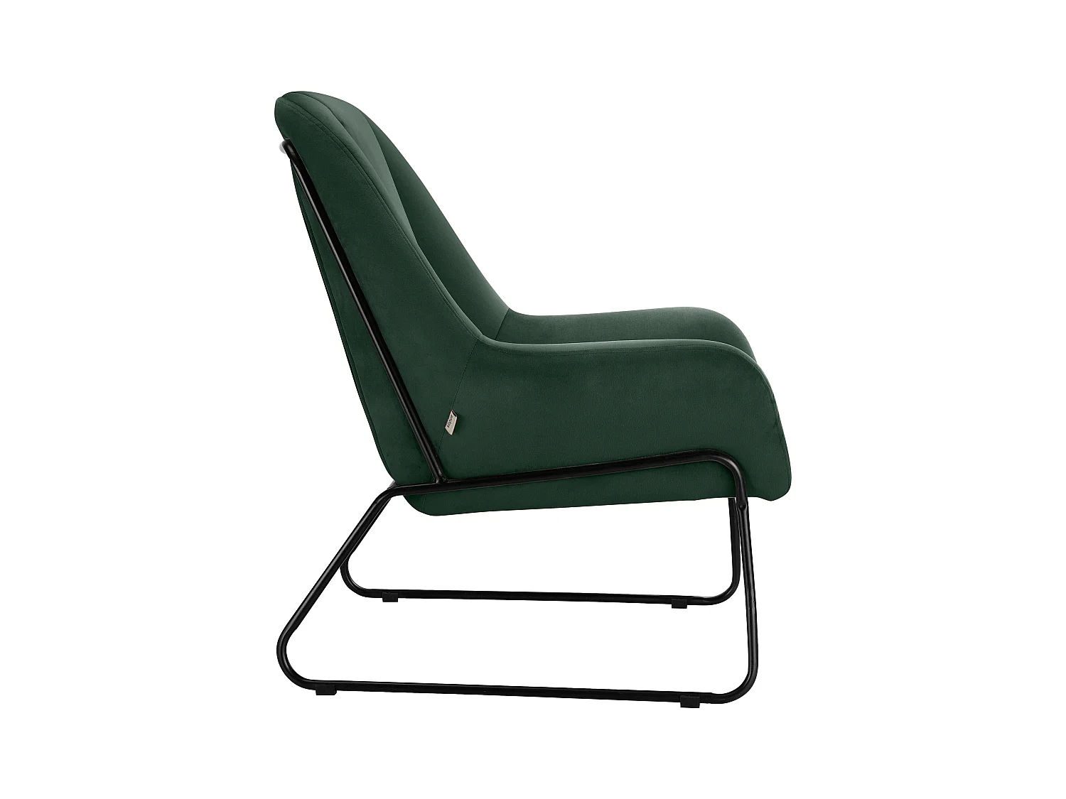 Casero | Fauteuil en velours noir vert