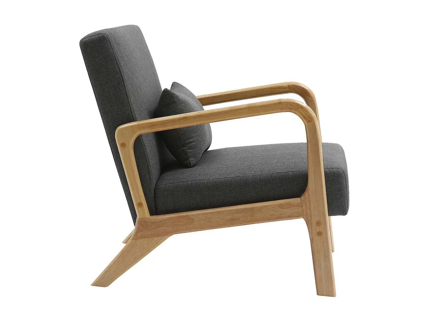Fauteuil - Bois - Gris foncé - Hibbing