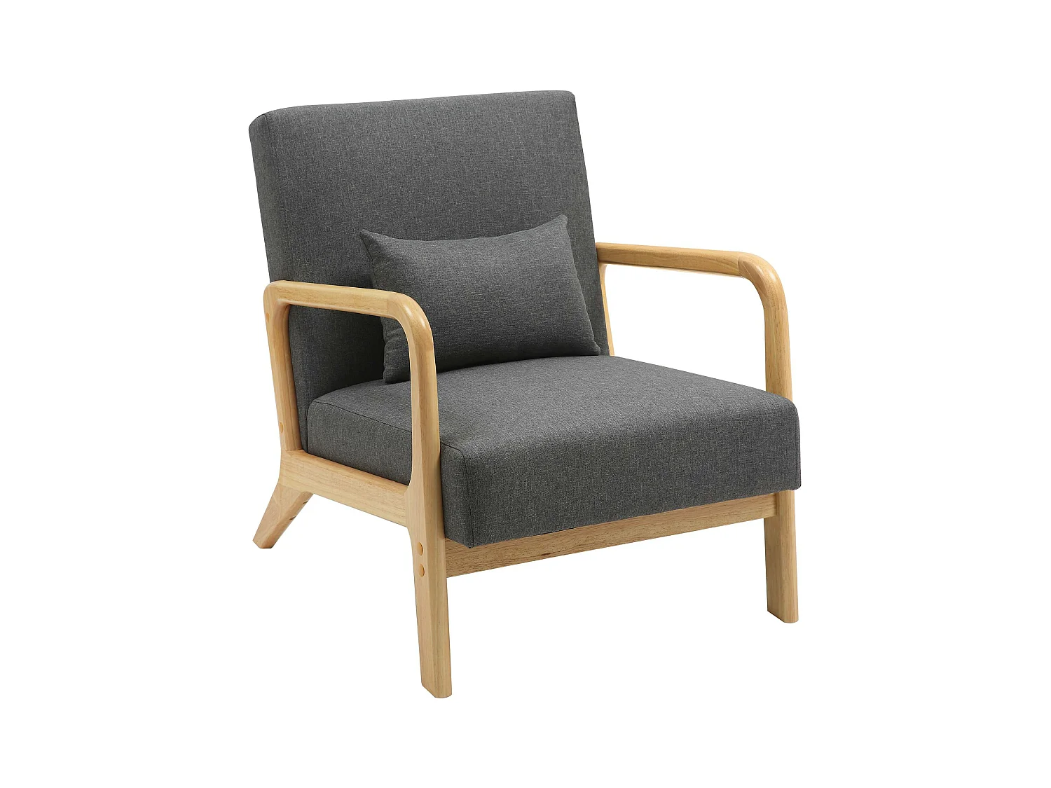 Fauteuil - Bois - Gris foncé - Hibbing