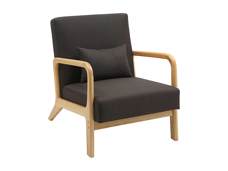 Fauteuil - Bois - Marron - Hibbing