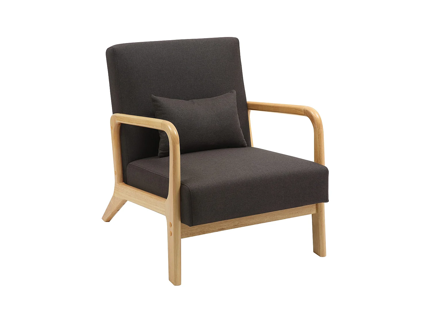 Fauteuil - Bois - Marron - Hibbing