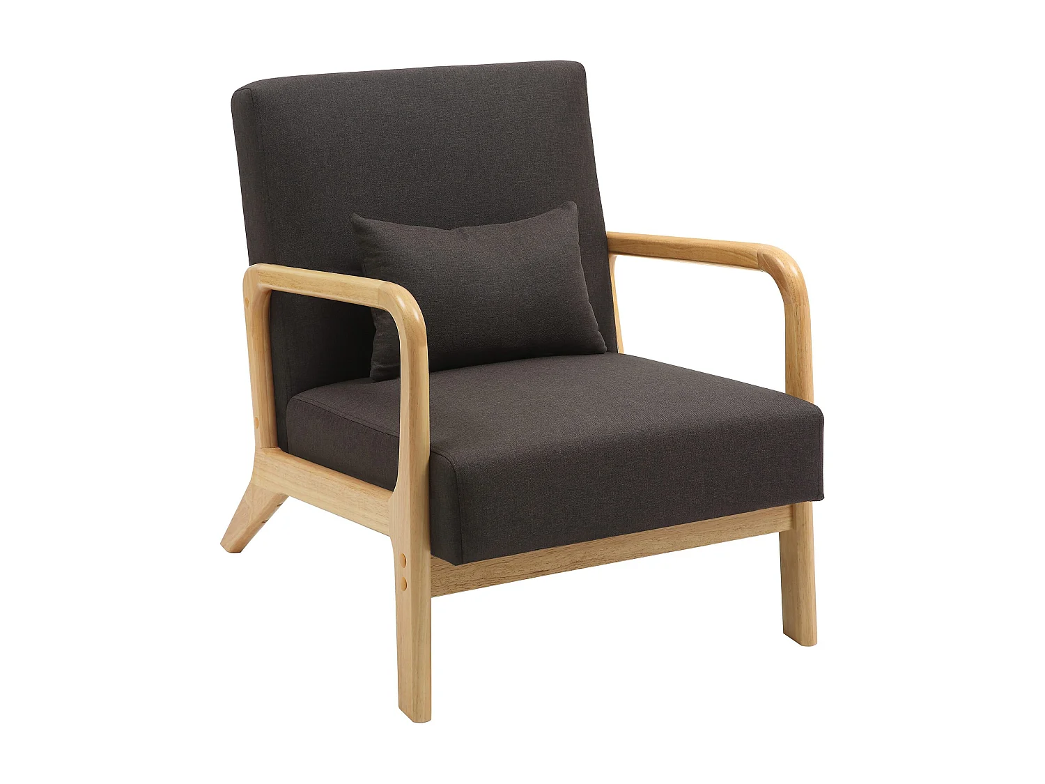 Fauteuil - Bois - Marron - Hibbing