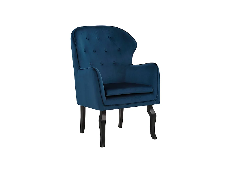 Houston | Sillón en terciopelo azul