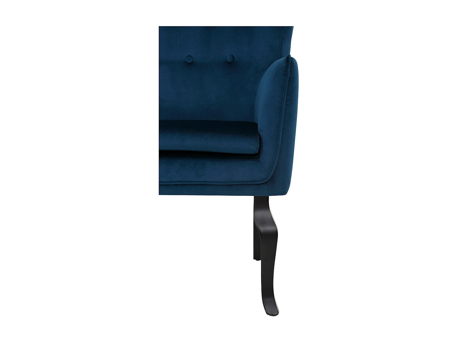 Houston | Fauteuil en velours bleu