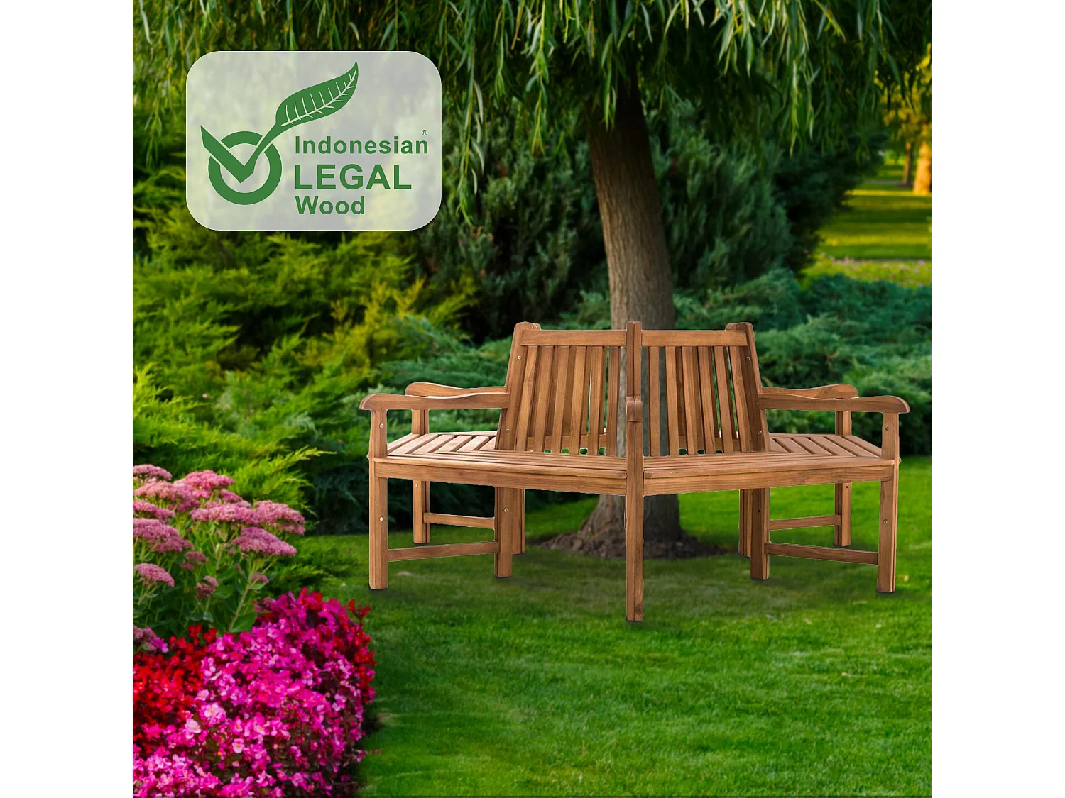 Banc de jardin - Bois - Teck - Sonja