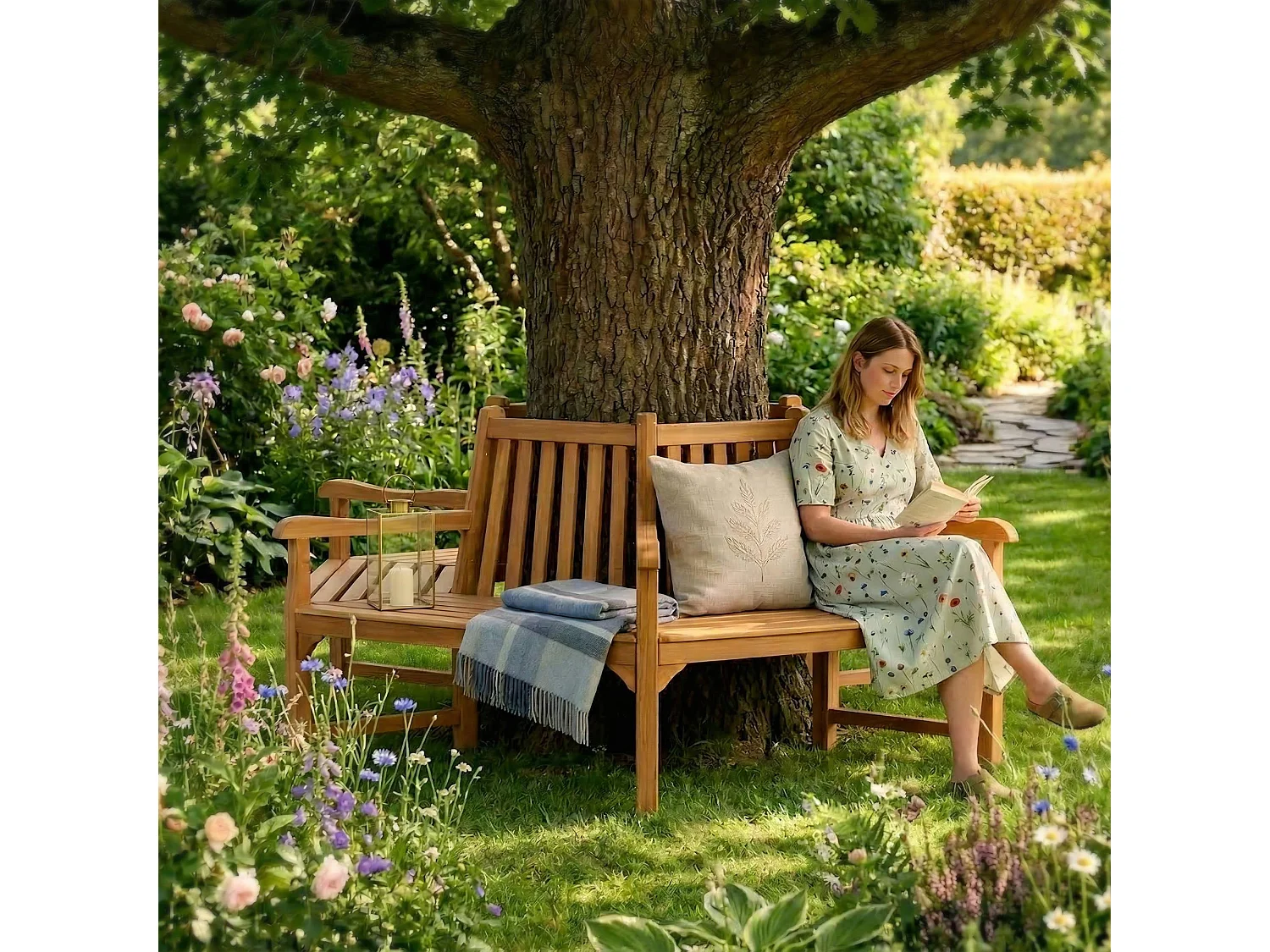 Banc de jardin - Bois - Teck - Sonja